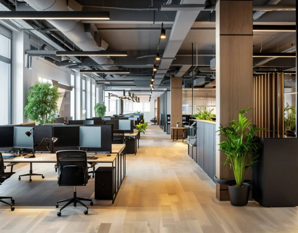 Modern office workspace representing secure, scalable digital and software solutions